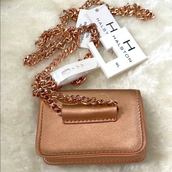 Halston Heritage Gold Mini Bag with Structured Design - Picture 4 of 5